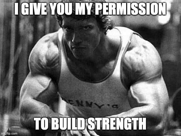 Arnold build strength meme