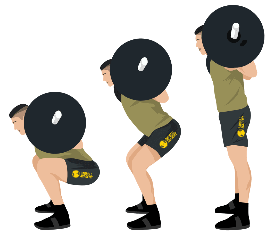low bar squat up movement