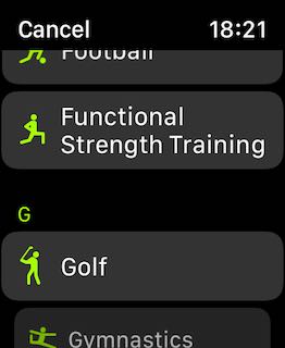 Functional strength training on Apple Watch